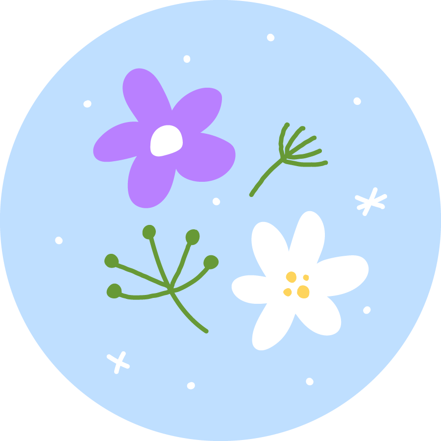 Flower Breaths- Mini meditation for children- cartoon flowers