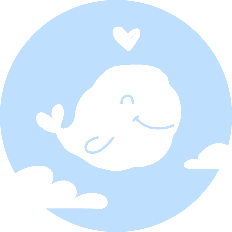 Pictures in the sky- mini meditation for children- cartoon cloud in the shape of a whale