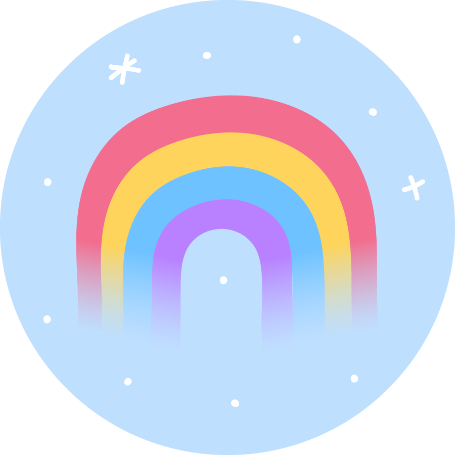Rainbow Breaths- Mini meditation for children- cartoon rainbow