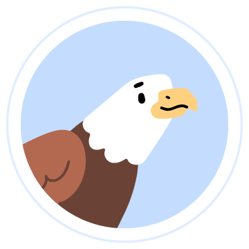 Cartoon Eagle head shot