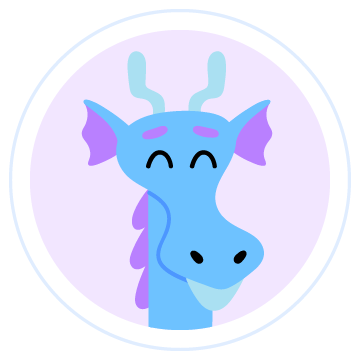 Cartoon Dragon head shot