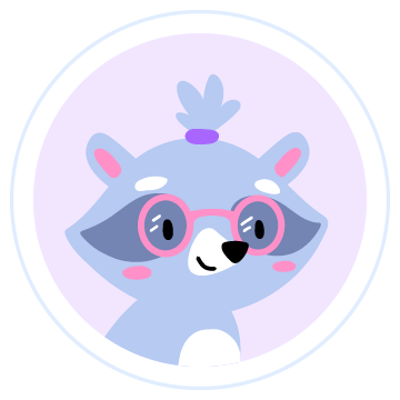 Cartoon Raccoon head shot