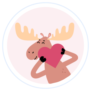 Cartoon Moose head shot