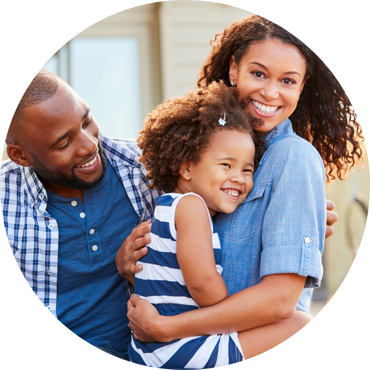 Happy smiling family