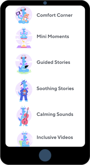 cartoon phone screen